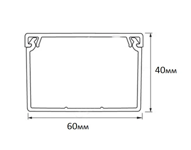 Кабель-канал 220 ТМ 60х40 мм білий фото 2