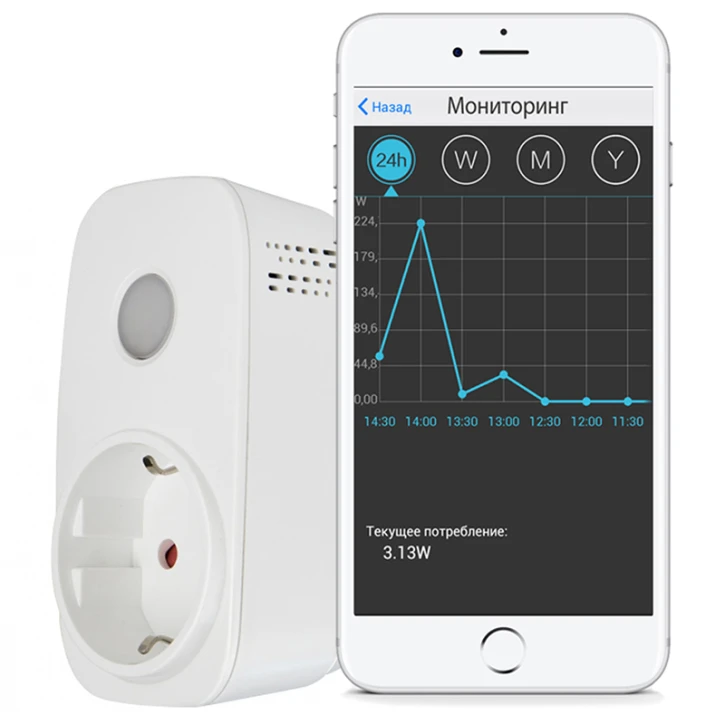 Розумна розетка Broadlink SP3s Wi-Fi з функцією енергомоніторингу фото 2