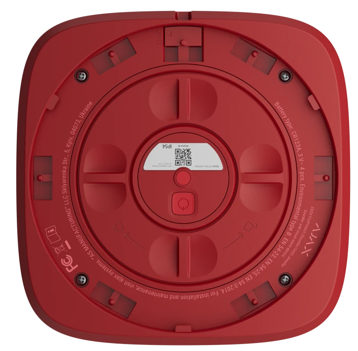 Бездротовий адресний пожежний оповіщувач світловий Ajax EN54 FireProtect (VAD) "ВИХІД" Red (161312.277.RD1) фото 5