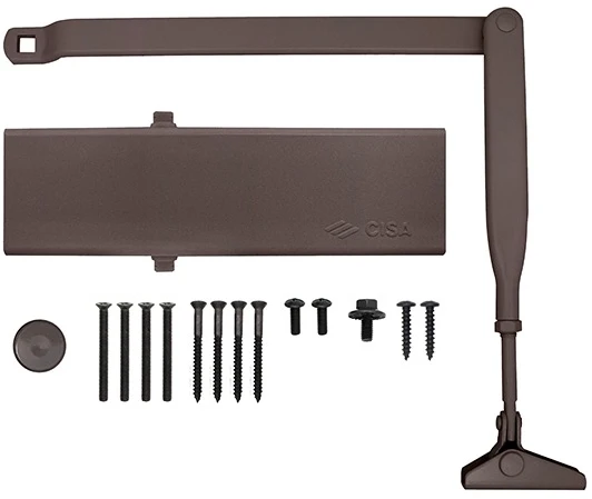 Доводчик дверний Cisa C1510.03.0.88 Professional Plus2 STD до 80 кг FIRE коричневий (37903) фото 6