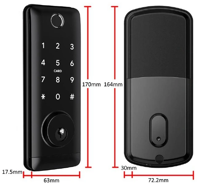 Розумний біометричний замок SEVEN LOCK SL-7764BF Black (SL7764BFb) фото 6