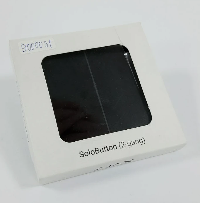 (Уценка) Кнопка для двухклавишного выключателя Ajax SoloButton (2-gang) Black