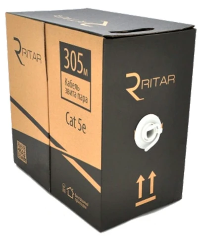 Кабель вита пара Ritar КНП UTP (4×2×0.51) 4p 24 AWG 305м