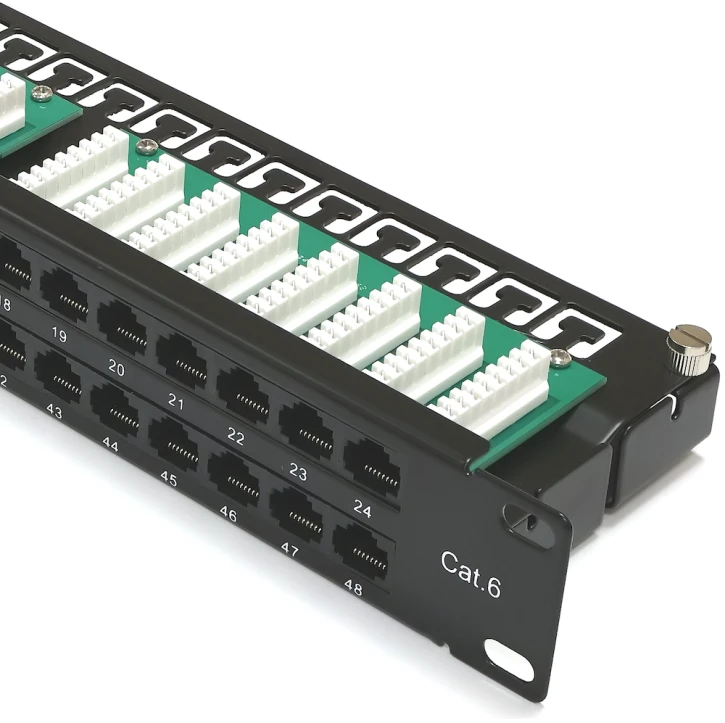 Патч-панель Kingda 48xRJ-45 UTP, Cat.6, 1U, 19", dual type (KD-PP37-UTP-C6-48P-1U) фото 3