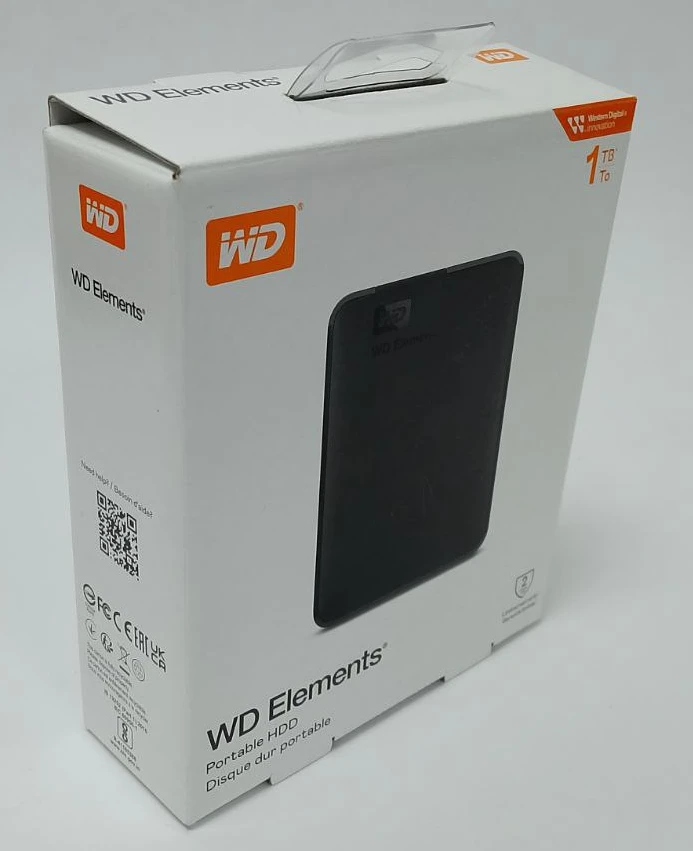 (Уценка) Жесткий диск Western Digital Elements 1 ТБ Black (WDBUZG0010BBK-WESN) фото 6