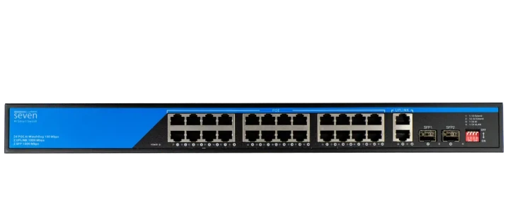PoE комутатор SEVEN P-73224G-2SFP фото 3