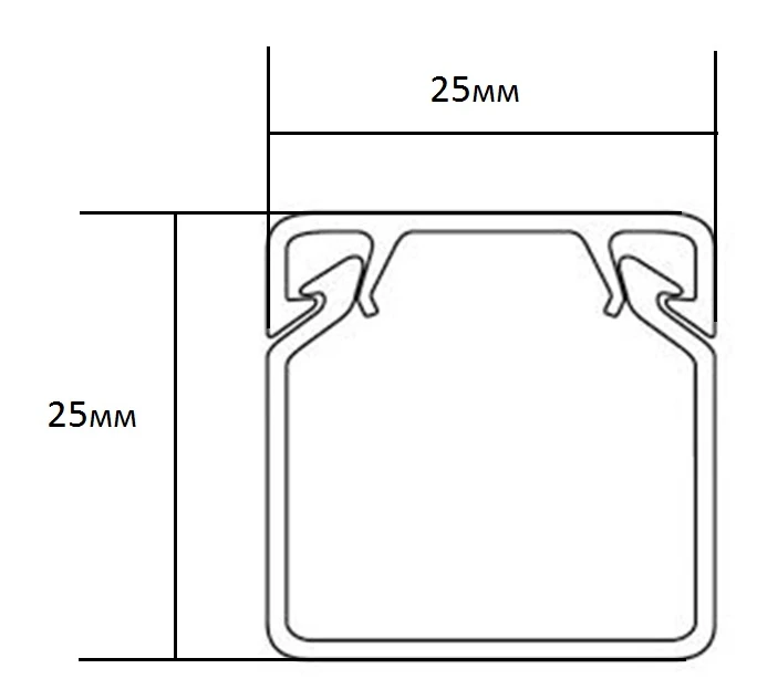 Кабель-канал 220 ТМ 25х25 мм білий фото 2