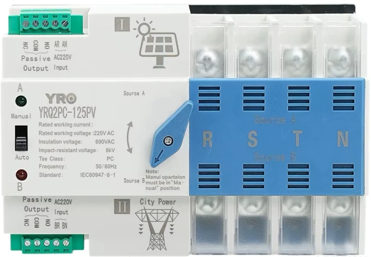 Автомат введення резерву YRO YRQ2PC-125PV 400V/125A
