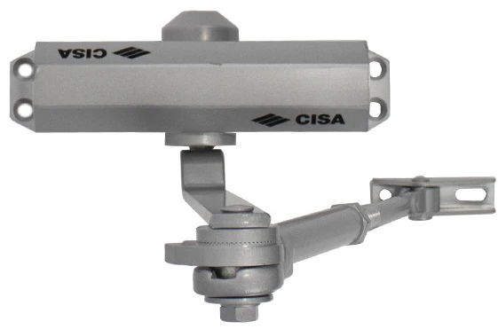 Доводчик дверний Cisa 60461.03.0.97 STD HO з фіксацією до 80 кг сірий (37901) фото 2
