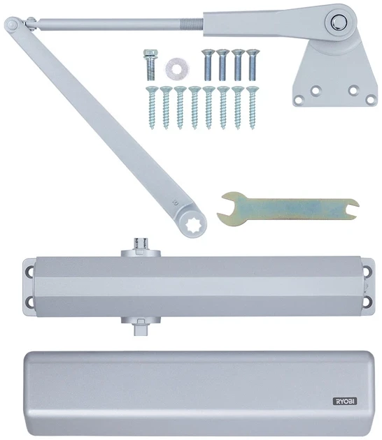 Доводчик дверной Ryobi 3550 DS-3550P BC/DA PRL_HO_ARM EN_1-5 до 100 кг 1250 мм Silver (RY27000005123) фото 4