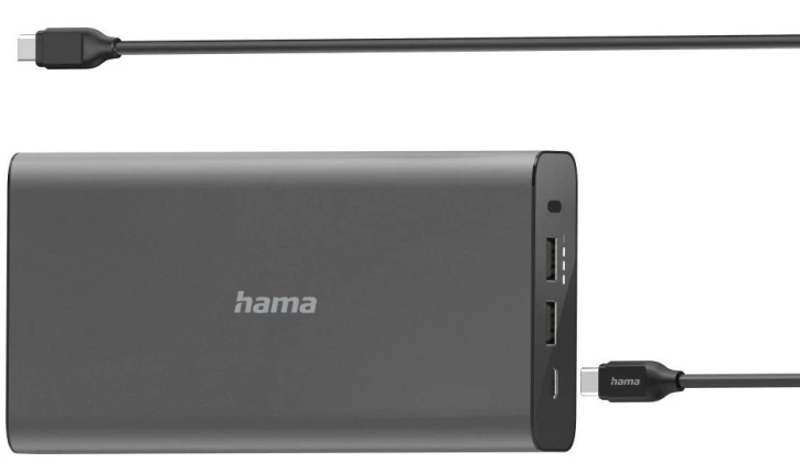 УМБ Hama PD-27W60 Universal 26800mAh 60W, PD Grey (00200012)
