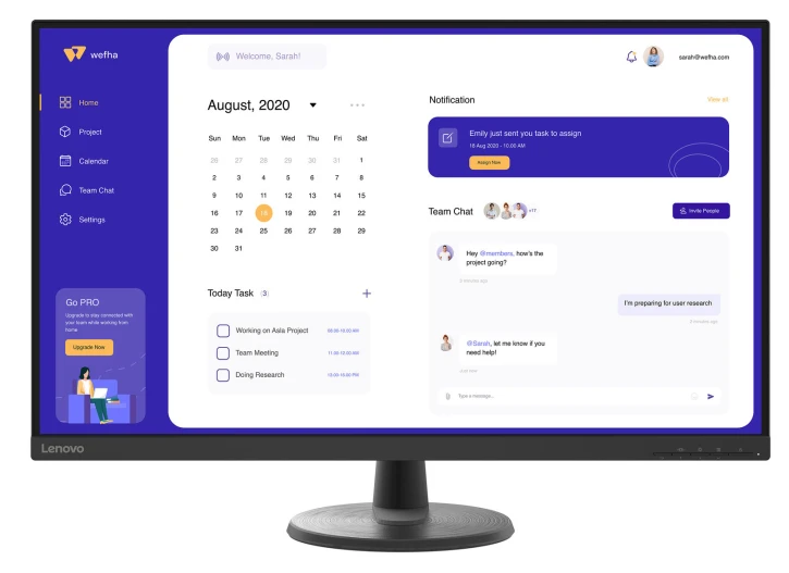 Монітор Lenovo C32u-40 31.5" Black (63DAGAT2UA)