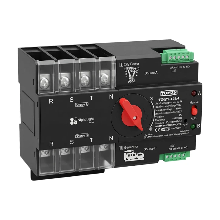 Автомат введення резерву TOMZN TOQ7e-125/4P (125A, 4P) під DIN-рейку з Wi-Fi (51-00121) фото 2