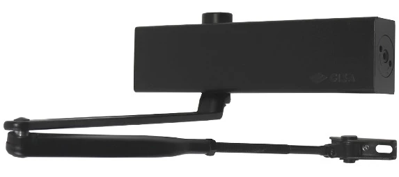 Доводчик дверний Cisa C1610.03.0.90 Professional Plus2 BC STD до 80 кг FIRE чорний (37912)