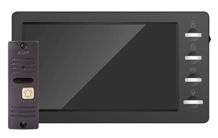 Комплект відеодомофону Arny AVD-7008FHD Black/Brown