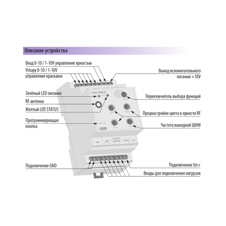 Регулятор освещенности iNELS RFDA-73M/RGB фото 2