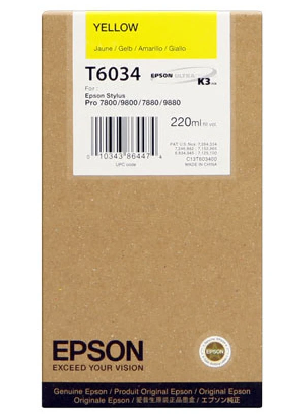 Картридж Epson T603400 Yellow (C13T603400)