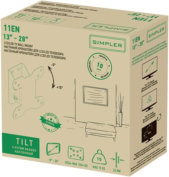 Кронштейн Simpler 11EN Black фото 5