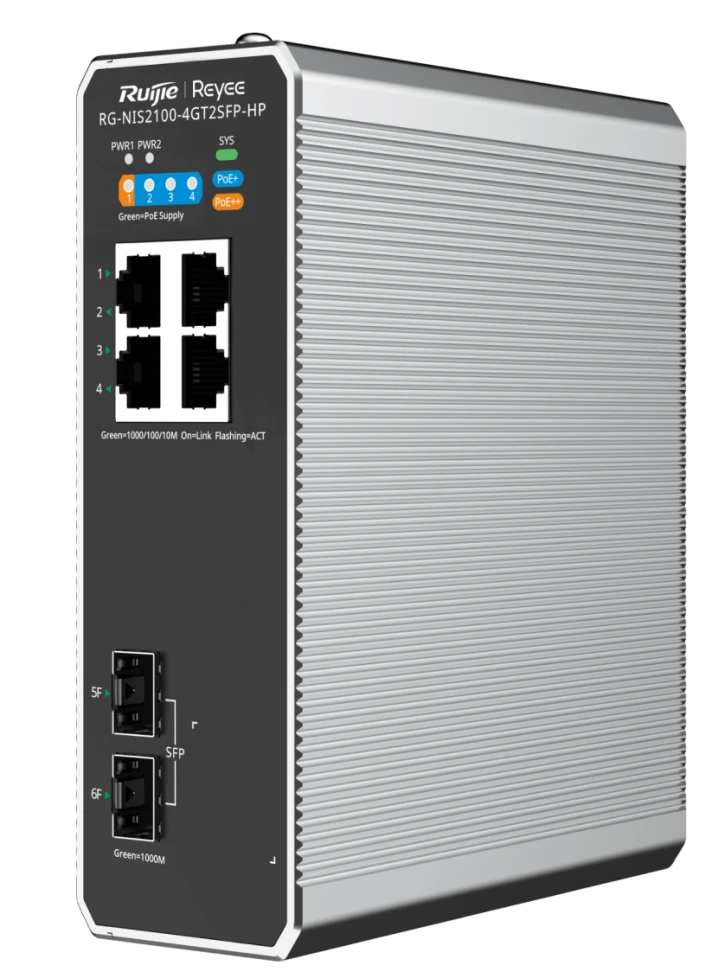 Комутатор Ruijie RG-NIS2100-4GT2SFP-HP PoE++