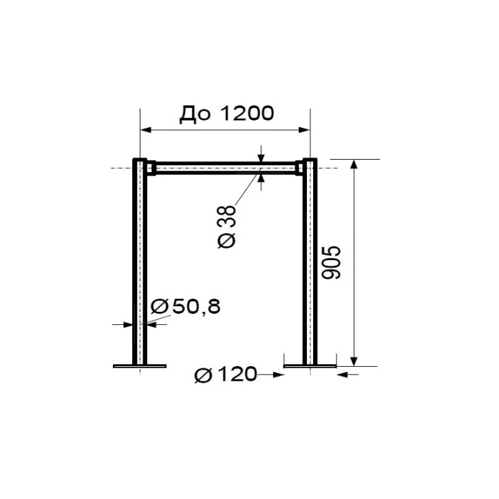 Ограждение CardSys О-СН-1, L = 510-1000 мм, несъемное CardSys 8654 фото 4