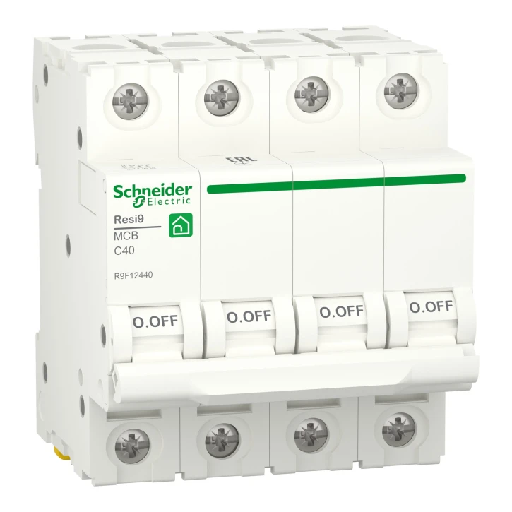 Автоматичний вимикач Schneider Electric RESI9 (40А, 4P, С, 6кА) (R9F12440)