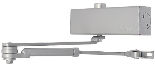 Доводчик дверний Cisa C1511.03.0.97 Professional Plus2 STD HO з фіксацією до 80 кг сірий (37909)