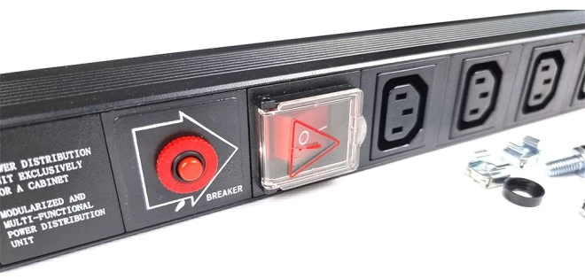 Блок розеток E-server 1U, 19″ на 7 розеток, з вимикачем, без кабелю (WT-2271B-WO-Black) фото 5