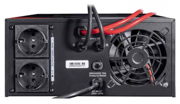 Інвертор з функцією ДБЖ Kraft KRF-AVR1200VA/1КW-12V Black (42-00093) фото 4