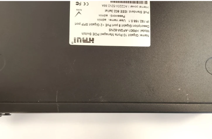 (Уцінка) Керований POE комутатор HongRui HR901-AFGM-82NS 11-портовий фото 5