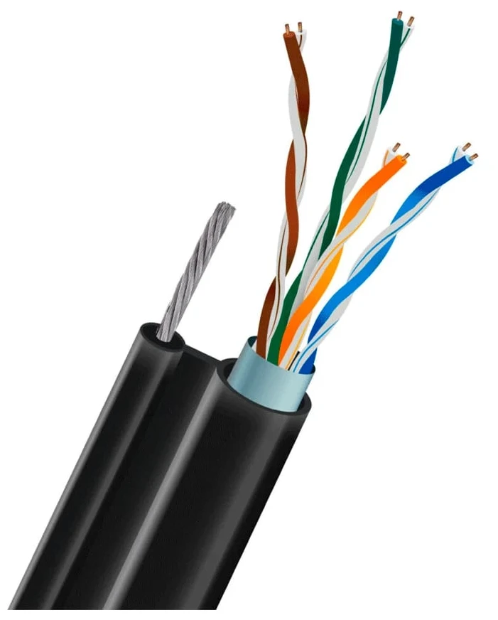 Кабель вита пара TriniX FTP CAT5E CU 0.51 LDPE Outdoor + трос 305m (33-00039)