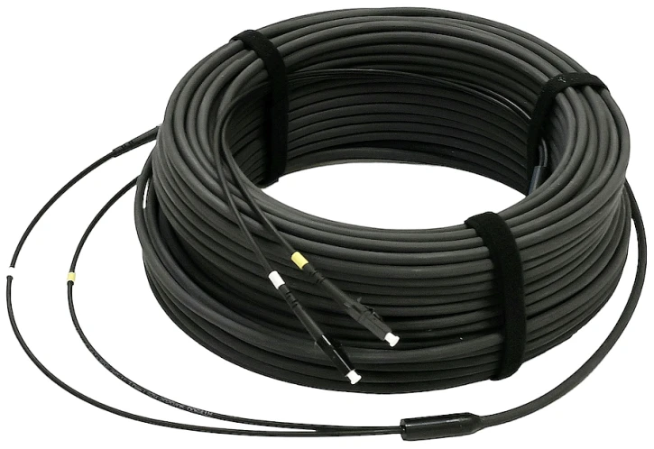 Патч-корд оптичний CMS LC/UPC-LC/UPC ММ 5mm, 3mm armored branch, 70m, Duplex (UPC-70LCLC(MM)D53(ON)OD)