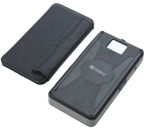 УМБ Sandberg PD 20000 mAh солнечная панель 7.5W, 2xUSB, Type-C OUT, фонарик Black фото 3