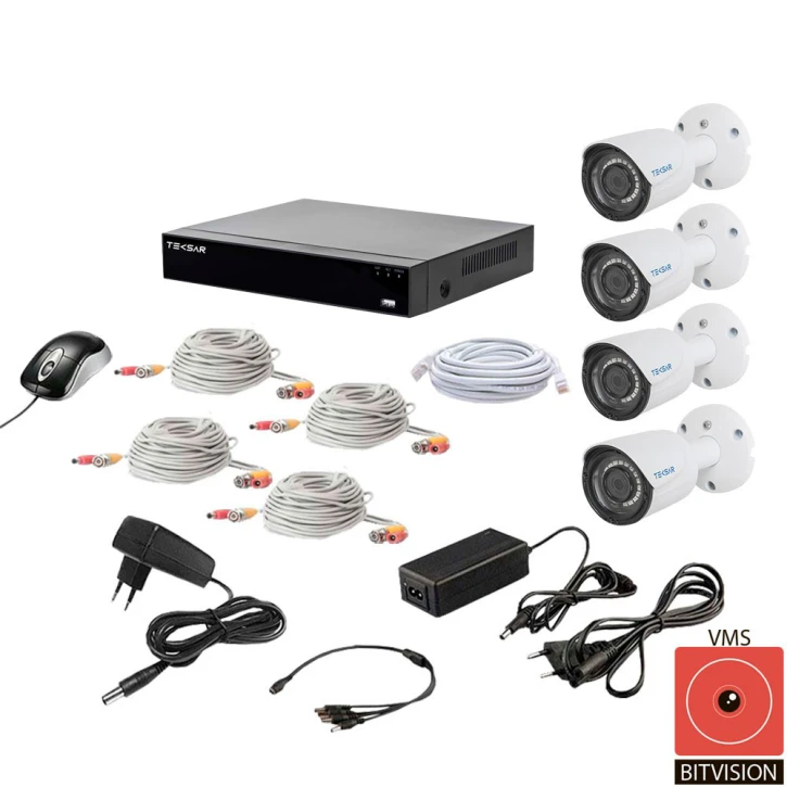 Комплект відеоспостереження Tecsar QHD 2MP4CAM Tecsar 6980