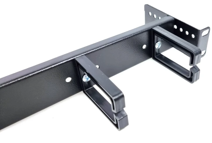 Кабельний органайзер E-server фронтальний, пластикові кільця, чорний (40020) фото 6