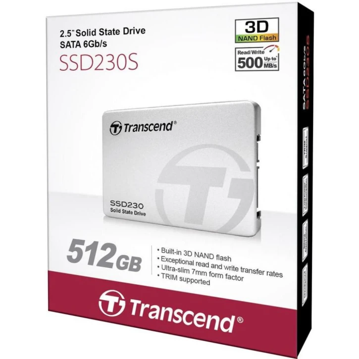 Накопичувач Transcend SSD230S Premium 512GB 2.5" SATA III 3D V-NAND TLC (TS512GSSD230S) Transcend 14177 фото 2