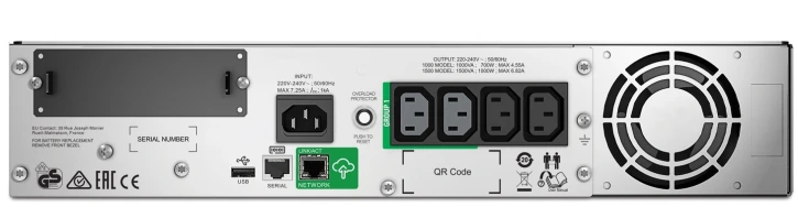 ДБЖ APC Smart-UPS 1000VA, AVR, 4xIEC (SMT1000RMI2UC) фото 2