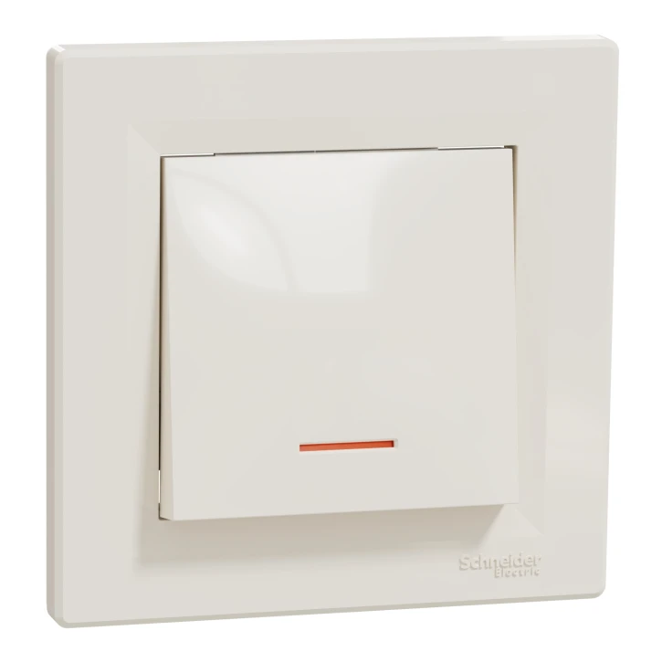 Выключатель Schneider Electric EPH1400123 Asfora с подсветкой Сreamy