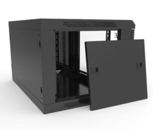 Шафа настінна Adtek DE-19" 12U-600-450 чорна (DE-12U-600-450-B) фото 3