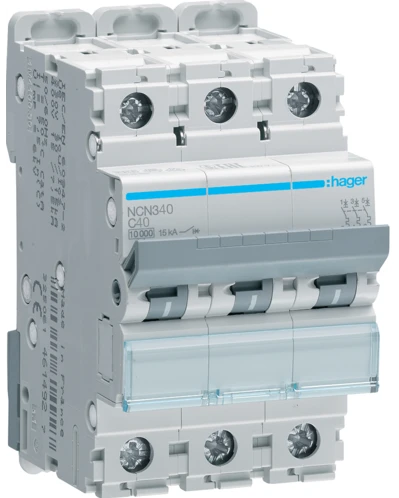 Автоматический выключатель Hager NCN340 (3P, C, 40A, 10kA)
