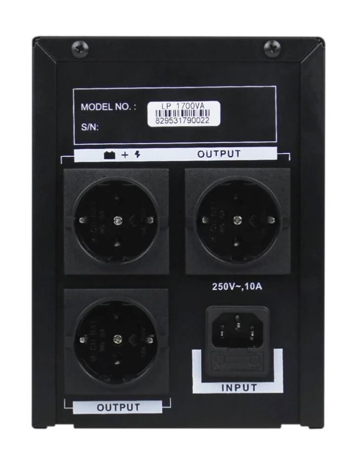 ДБЖ LogicPower LP 1700VA (1020Вт) Black (8295) фото 4