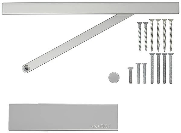 Доводчик дверной Cisa D5210.03.0.97 BC SLD HO с фиксацией до 80 кг серый (39993) фото 6