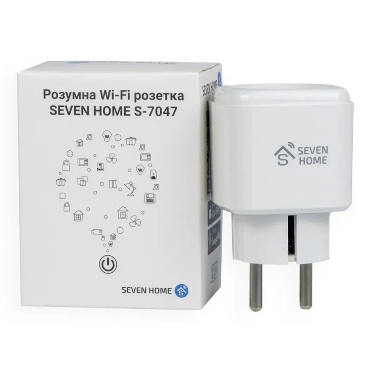 Розумна Wi-Fi розетка SEVEN HOME S-7047 SEVEN 15515-1 фото 5