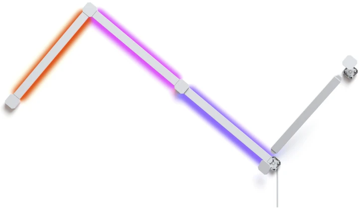 Розумна система освітлення Nanoleaf Lines 90 Degrees Starter Kit Apple HomeKit 4 шт (NL59K02-4SN00) фото 4