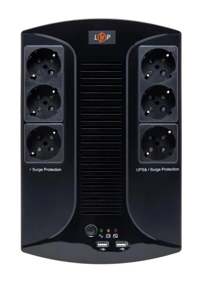 ДБЖ LogicPower LP 850VA-6PS (595Вт) Black (4325)