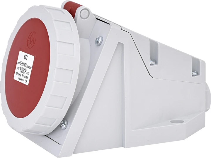 Розетка настінна ETI EZH-1653 (16A 400V 3P+N+PE) White (4482042)