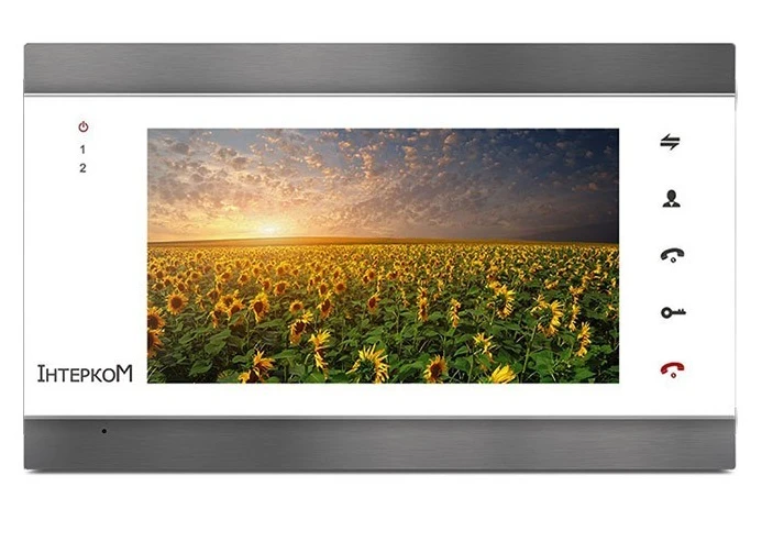 Комплект відеодомофона Intercom IM-12 White + Blue фото 2