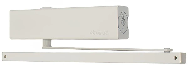 Доводчик дверний Cisa D5210.03.0.45 BC SLD HO з фіксацією до 80 кг білий (39991)
