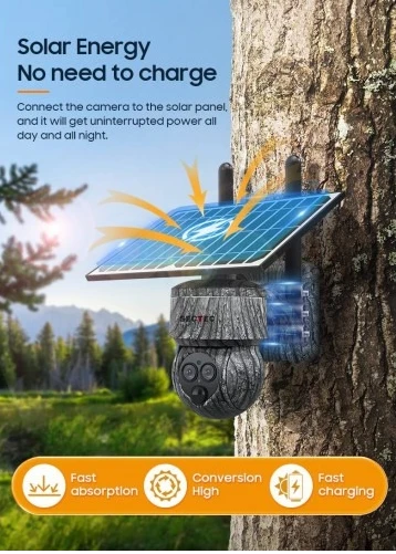 Відеокамера Sectec ST-557-6M-12X-4G-EU-G (6Мп, PTZ, 12000mAh) фото 8