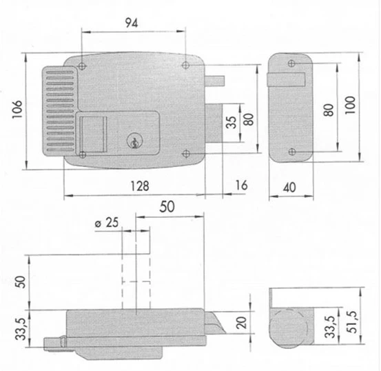 Замок електромеханічний Cisa 11630.50.3 фото 6