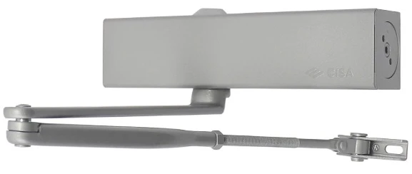 Доводчик дверний Cisa C1610.05.0.97 Professional Plus2 BC STD до 120 кг FIRE сірий (37921)
